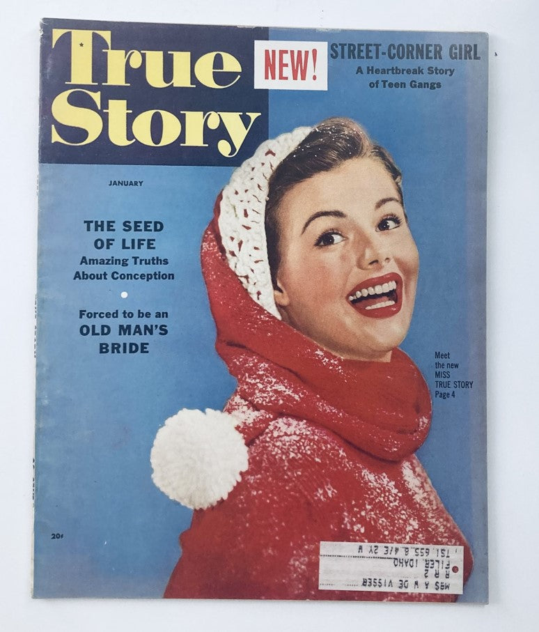 VTG True Story Magazine January 1954 Cover Girl Myrna Hansen Miss True of '54