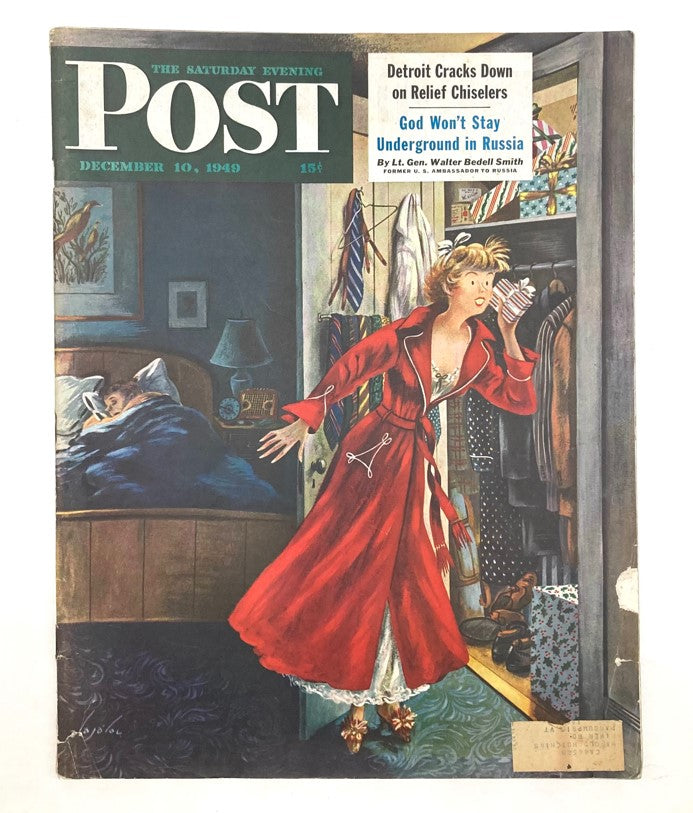 Saturday Evening Post Magazine December 10 1949 Illustrated Cover by Alajalov