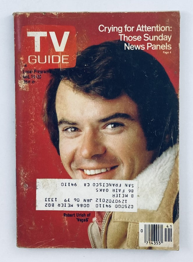 TV Guide Magazine October 14 1978 #1333 Robert Urich San Francisco Metro Ed.