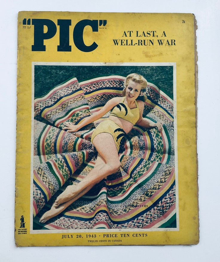 VTG "Pic" Magazine July 20 1943 Vol 14 No. 2 Carol Winters Cover Girl No Label