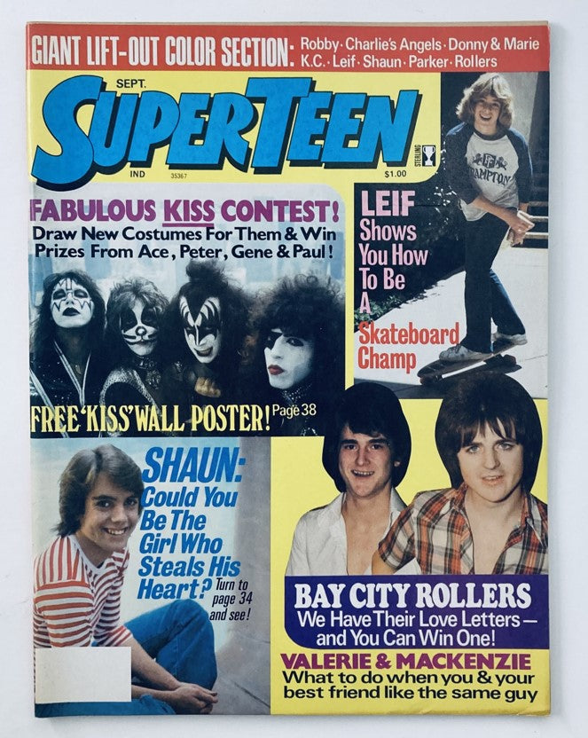 VTG Super Teen Magazine September 1977 Vol 1 #5 Kiss, Shaun Cassidy No Label