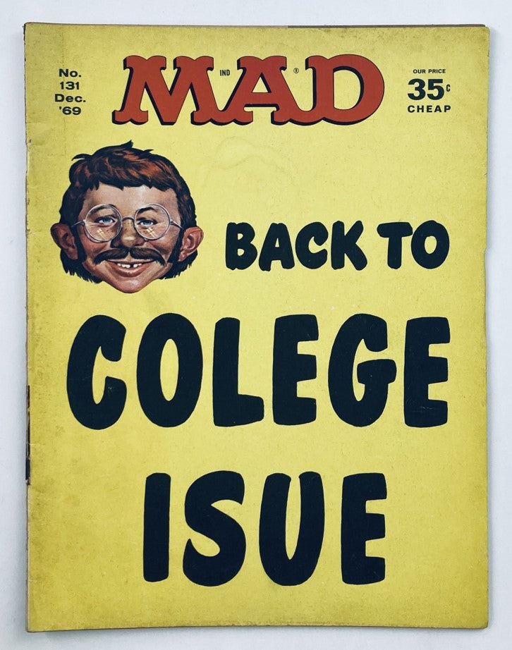 Mad Magazine December 1969 No. 131 Boredom-12 Movie Satire 6.0 FN Fine No Label