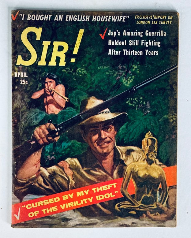 VTG Sir! Magazine April 1958 Vol 15 No. 2 Jap's Amazing Guerrilla No Label