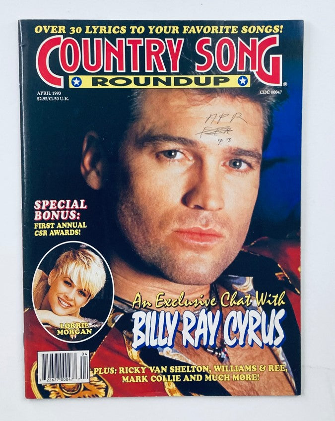 Country Song Roundup Magazine April 1993 Billy Ray Cyrus, Lorrie Morgan No Label