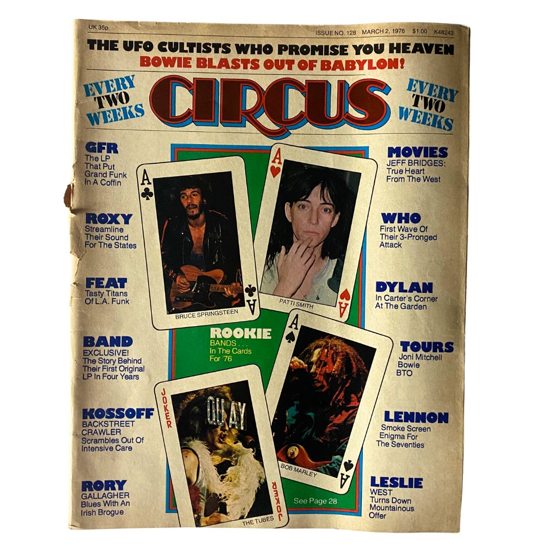 VTG Circus Magazine March 2 1976 Bruce Springsteen w Poster No Label