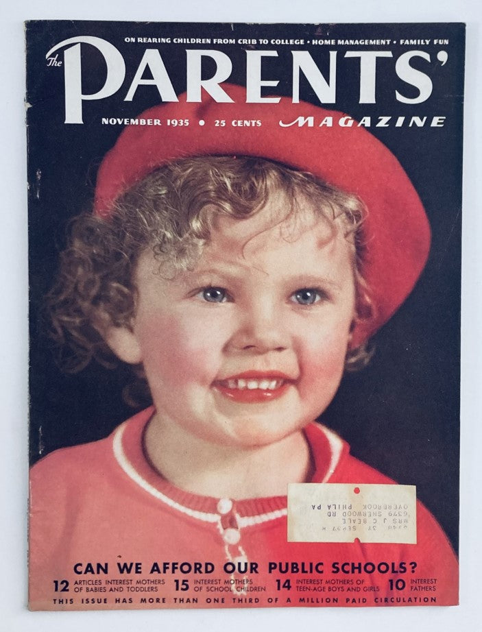 VTG The Parents' Magazine November 1935 Can We Afford Our Public Schools?