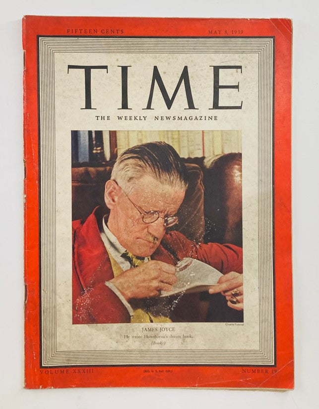 VTG Time Magazine May 8 1939 Vol 33 No. 19 Irish Novelist James Joyce