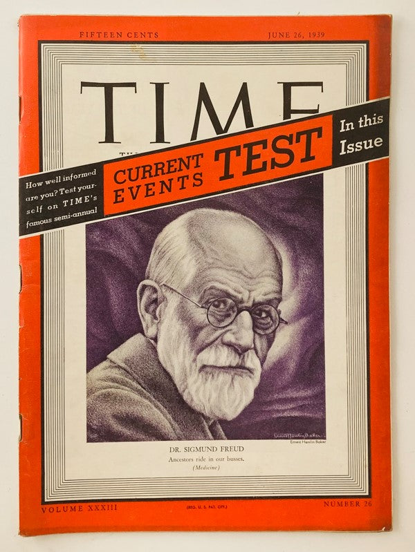 VTG Time Magazine June 26 1939 Vol 33 No. 26 Dr. Sigmund Freud