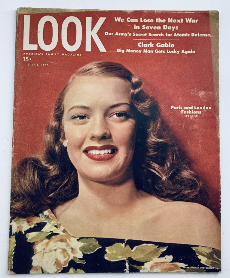 VTG Look Magazine July 8 1947 Vol 11 No. 14 Cover Girl Mary Hartline