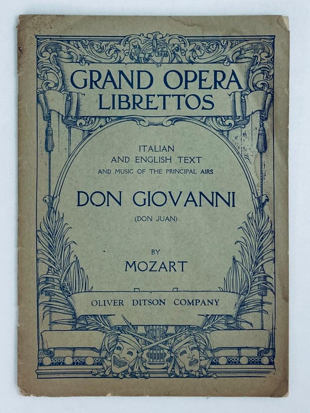 VTG Grand Opera Librettos The Story of Don Giovanni by Mozart  (Don Juan)