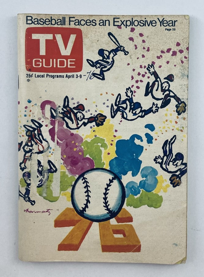 TV Guide Magazine April 3 1976 #1201 Baseball Faces WA-Baltimore No Label