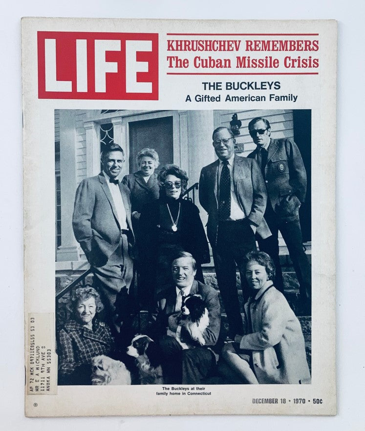 RES* Life Magazine December 18 1970 Vol 69 No. 25 The Buckleys American Family