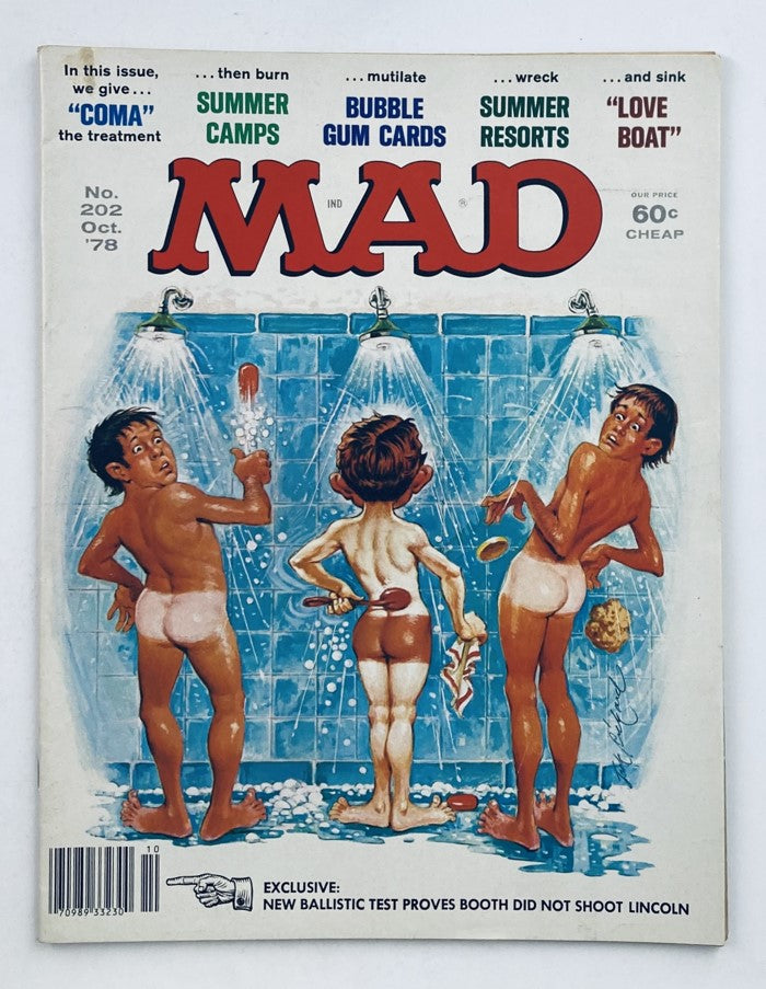 Mad Magazine October 1978 No. 202 Then Burn Summer Camps 6.0 FN Fine No Label