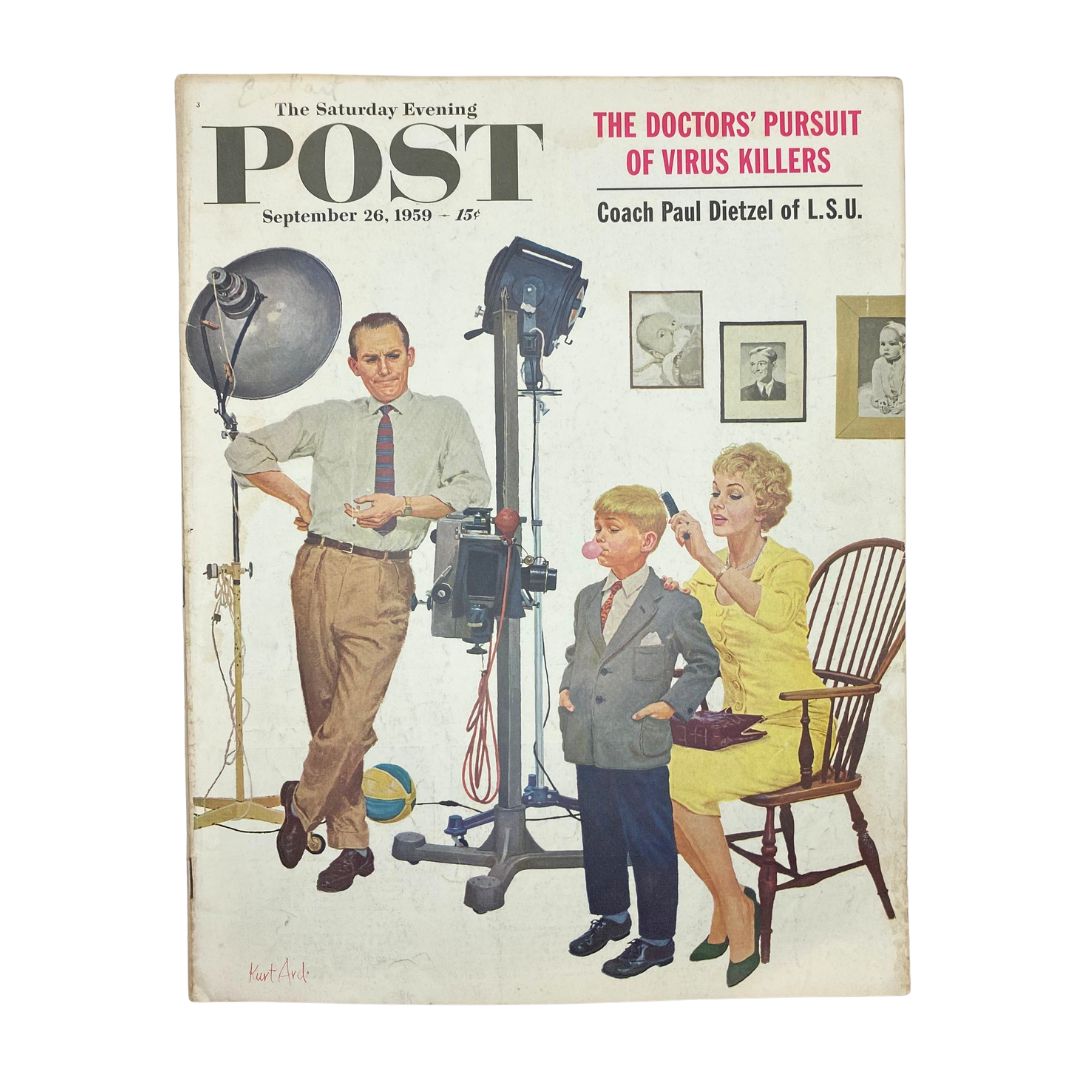 Saturday Evening Post Magazine September 26 1959 Child-Portrait - Ard No Label