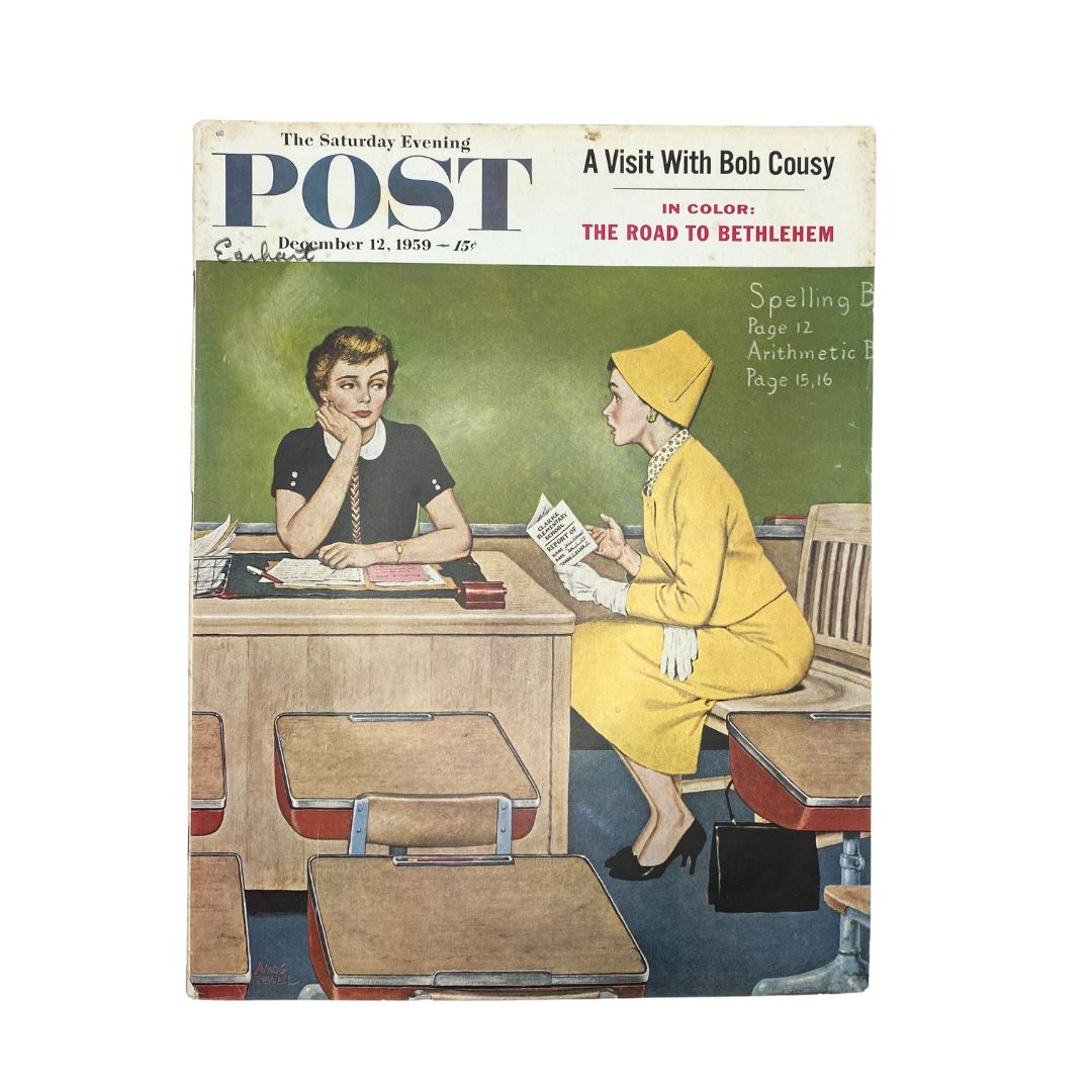 Saturday Evening Post Magazine December 12 1959 Mrs. Howard - Sewell No Label