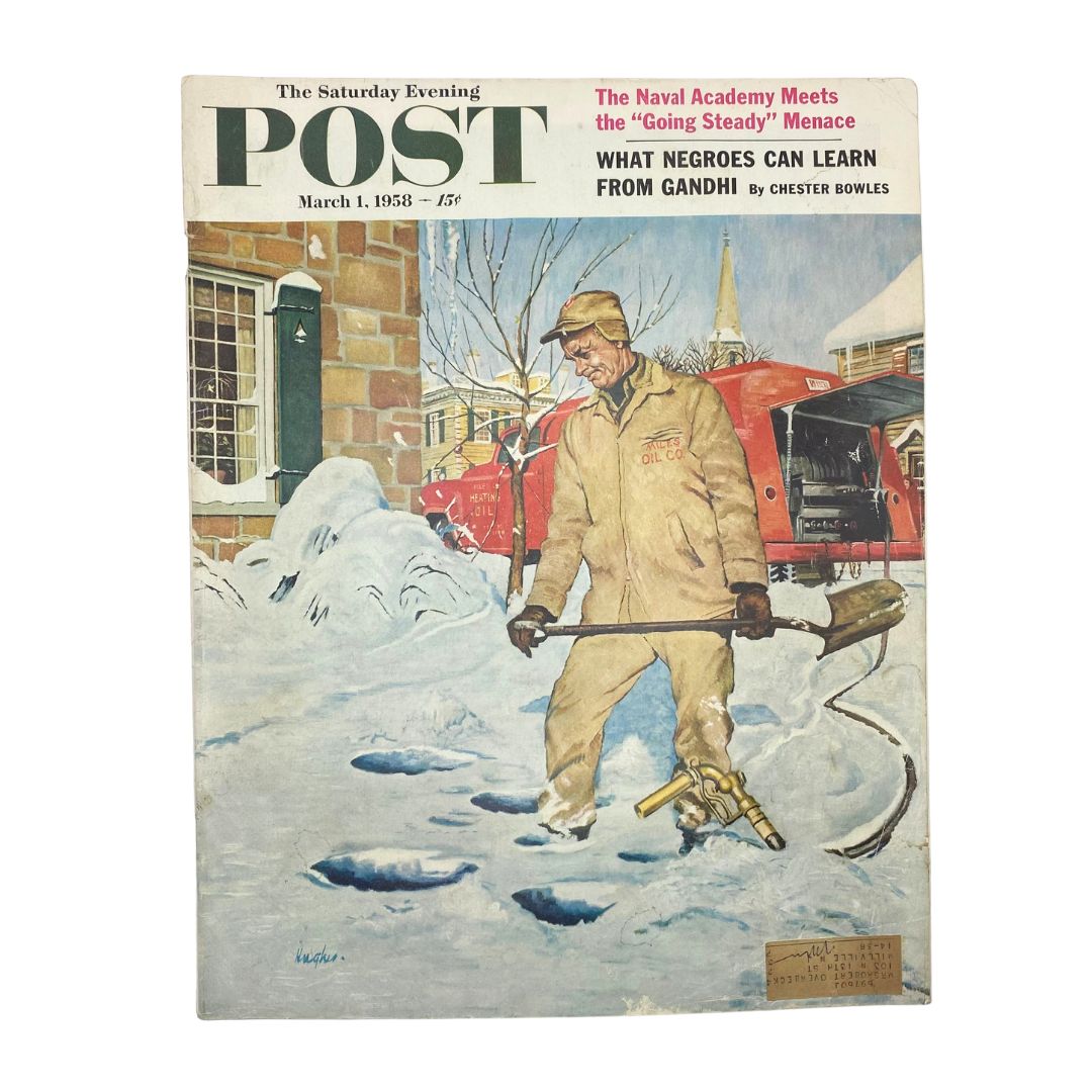 Saturday Evening Post Magazine March 1 1958 Pfui on Old Rat Race - George Hughes