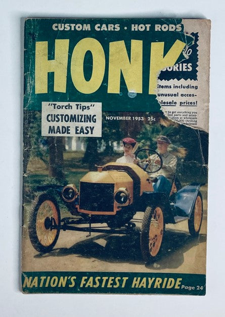 VTG Honk! Magazine November 1953 Vol 1 No. 7 Nation's Fastest Hayride No Label