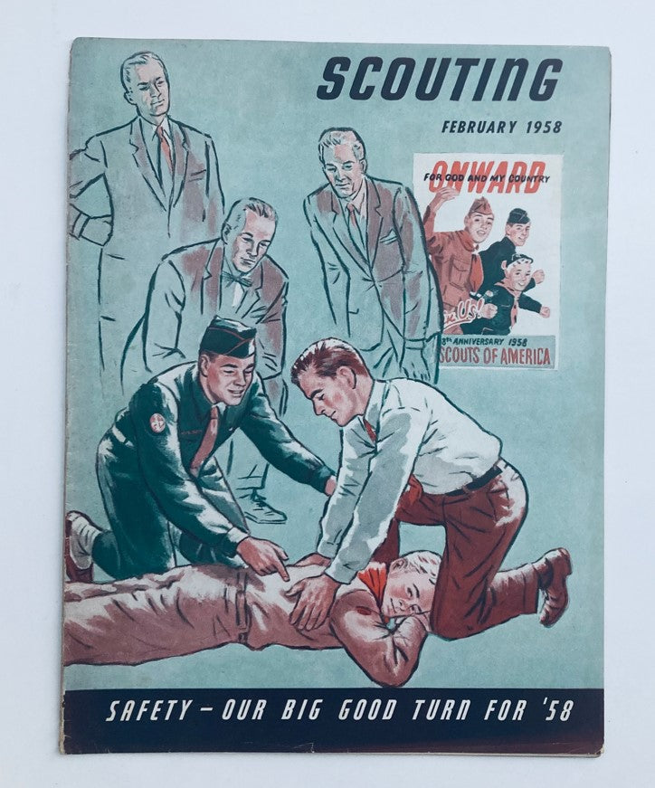 VTG Scouting Magazine February 1958 Vol 46 No. 2 Safety - Big Turn No Label