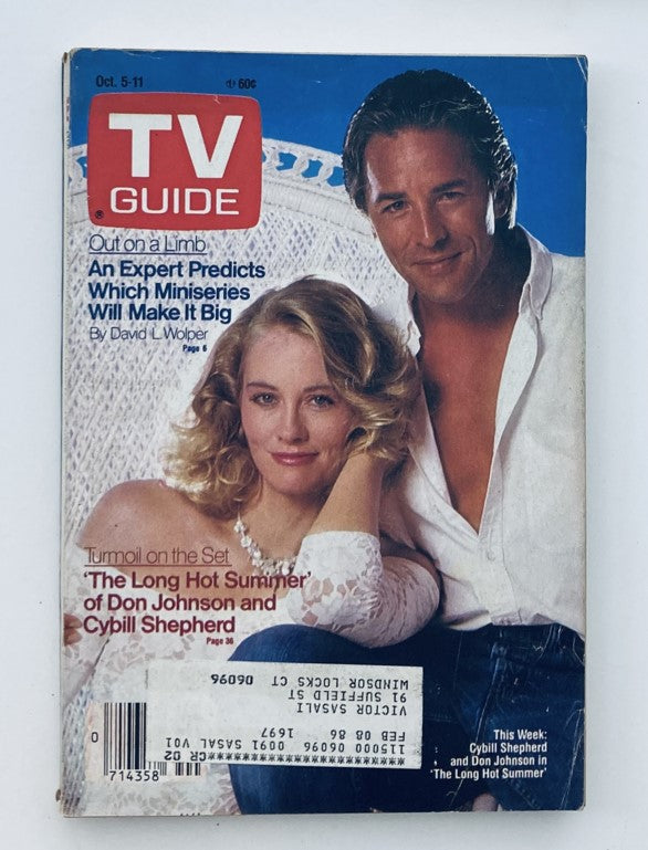 TV Guide Magazine October 5 1985 Don Johnson Hartford-New Haven Ed.