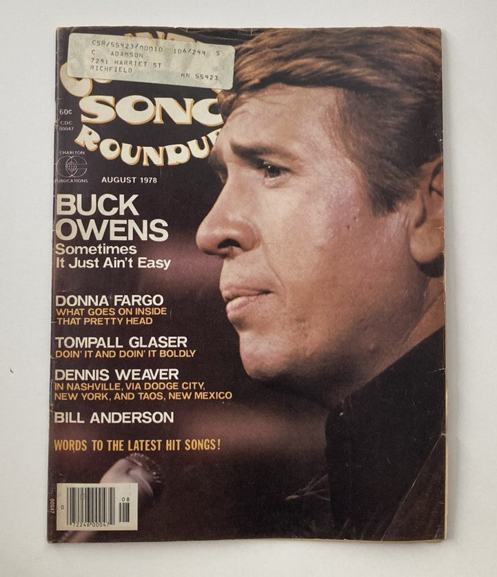 VTG Country Song Roundup Magazine August 1978 Buck Owens & Donna Fargo