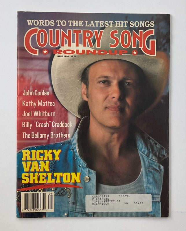 VTG Country Song Roundup Magazine June 1990 Ricky Van Shelton & Kathy Mattea