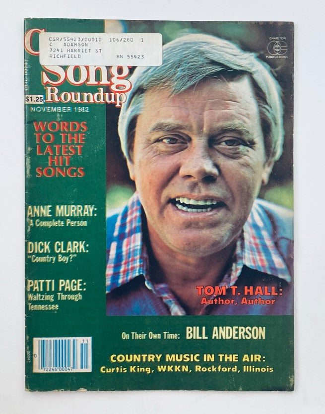 VTG Country Song Roundup Magazine November 1982 Tom T. Hall Author, Author