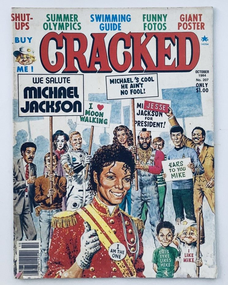 VTG Cracked Magazine October 1984 No. 207 Michael Jackson 4.0 VG No Label