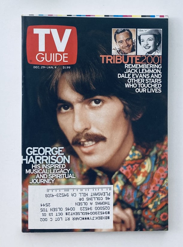 TV Guide Magazine December 29 2001 George Harrison San Francisco Metro Ed.