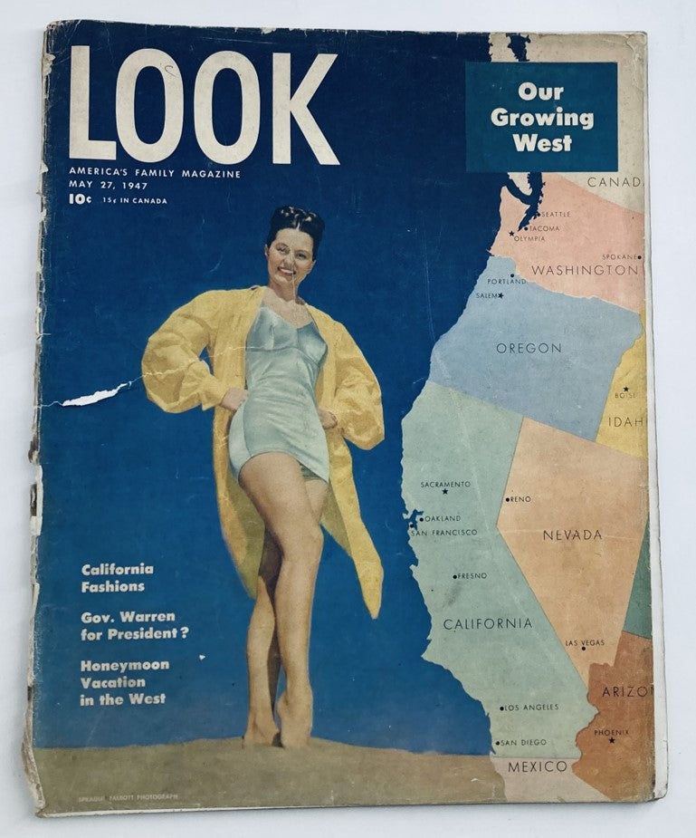 VTG Look Magazine May 27 1947 Vol 11 No. 11 Our Growing West No Label