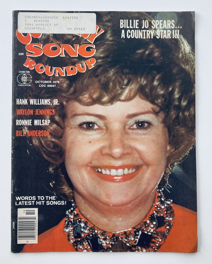 VTG Country Song Roundup Magazine October 1976 Billie Jo Spears & Ronnie Mislap