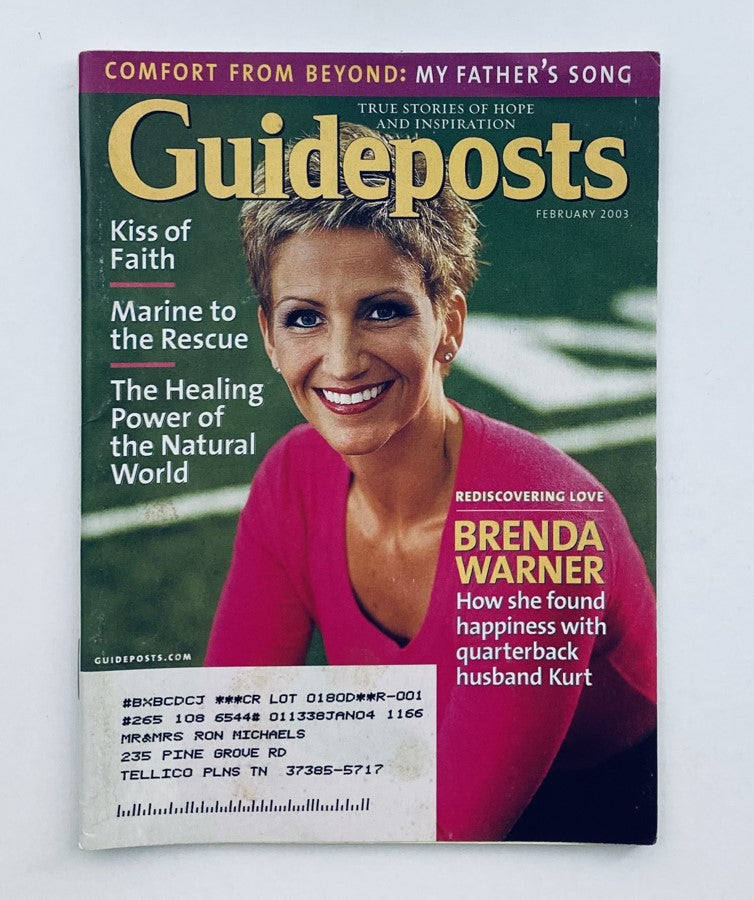 Guideposts Magazine February 2003 Vol 57 No. 12 Brenda Warner Kiss of Faith