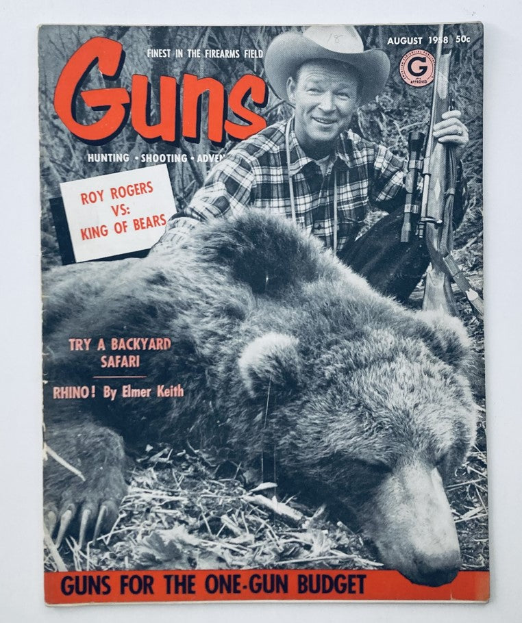 VTG Gun's Magazine August 1958 Vol 4 8-44 Roy Rogers vs Kings of Bears No Label