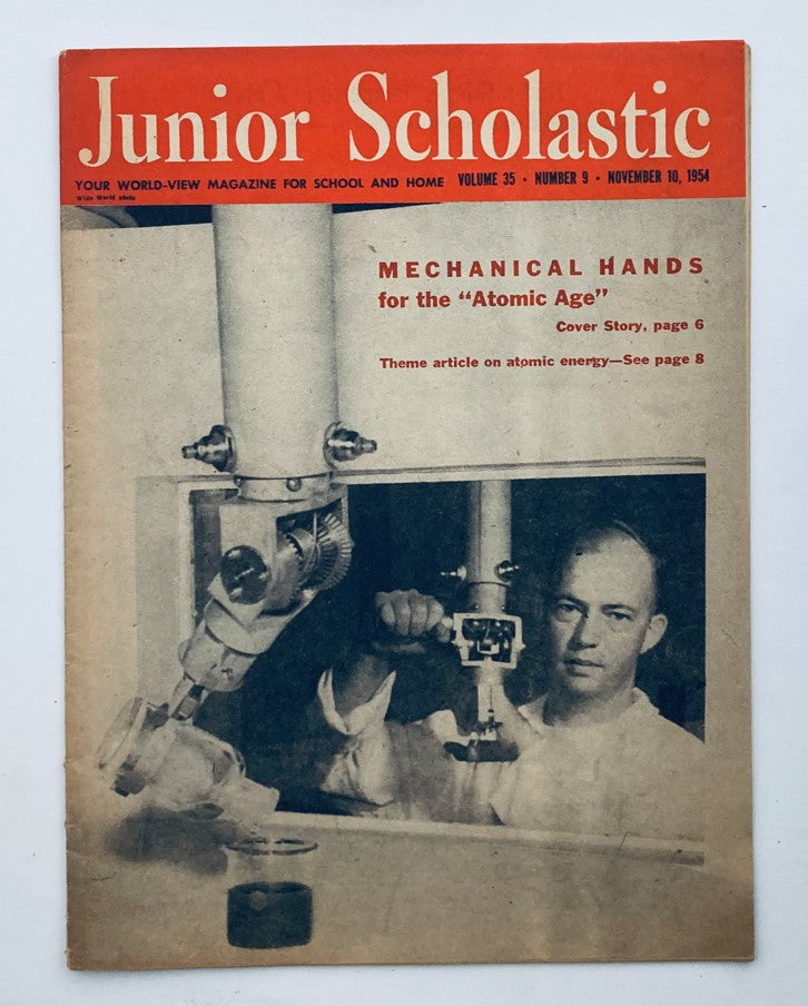 VTG Junior Scholastic Magazine November 10 1954 Mechanical Hands No Label