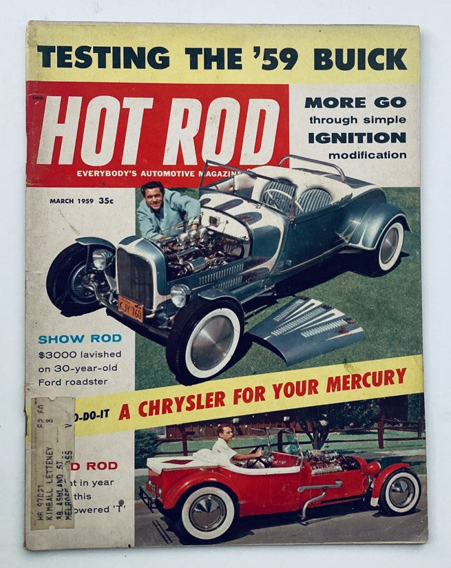 VTG Hot Rod Magazine March 1959 Vol 12 No. 3 A Chrysler for Your Mercury