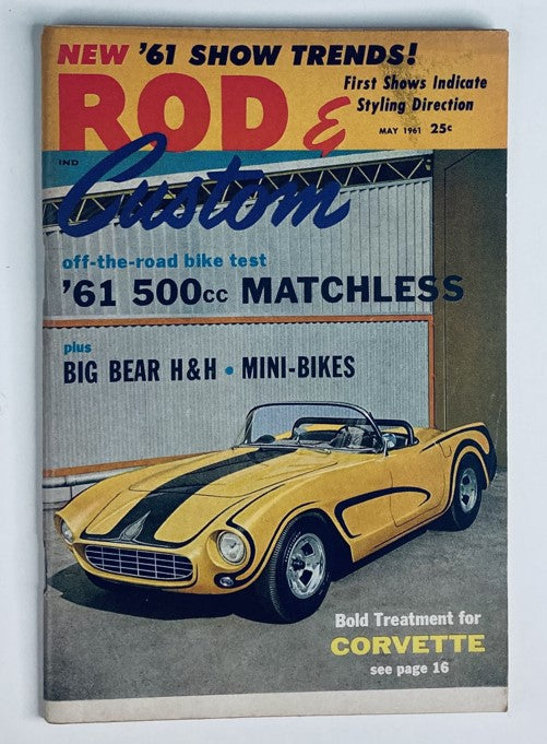 VTG Rod & Custom Magazine May 1961 Big Bear H&H Mini-Bikes No Label