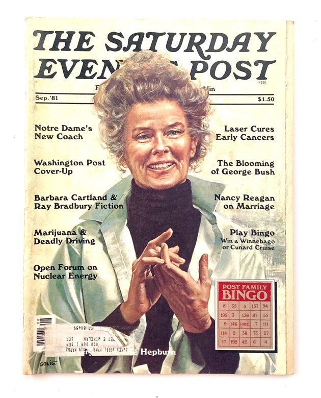 Saturday Evening Post Magazine September 1981 Katharine Hepburn by John Solie