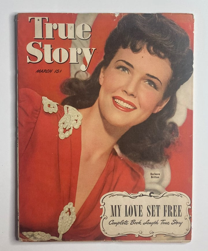 VTG True Story Magazine March 1945 Vol 52 No. 2 Barbara Britton No Label