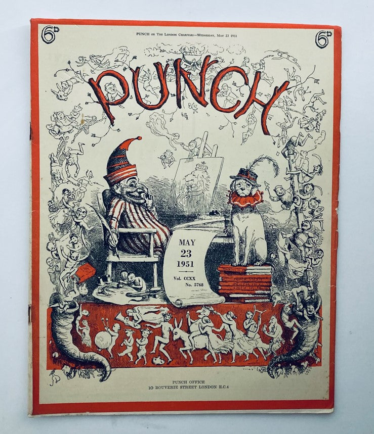 Punch Magazine May 23 1951 Vol 220 No. 5768 WWII Cartoon & Humour No Label