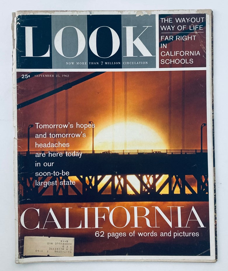 VTG Look Magazine September 25 1962 Vol 26 No. 20 Far Right in California