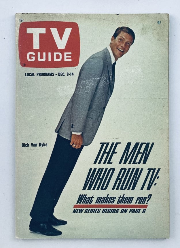 TV Guide Magazine December 8 1962 Dick Van Dyke Carolina-Tennessee Ed. No Label