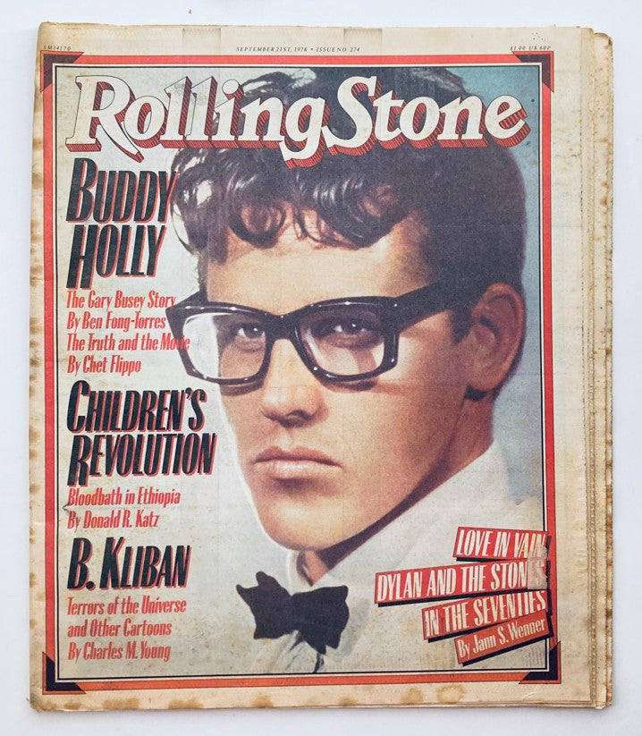 VTG Rolling Stone Magazine September 21 1978 Issue 274 Buddy Holly No Label