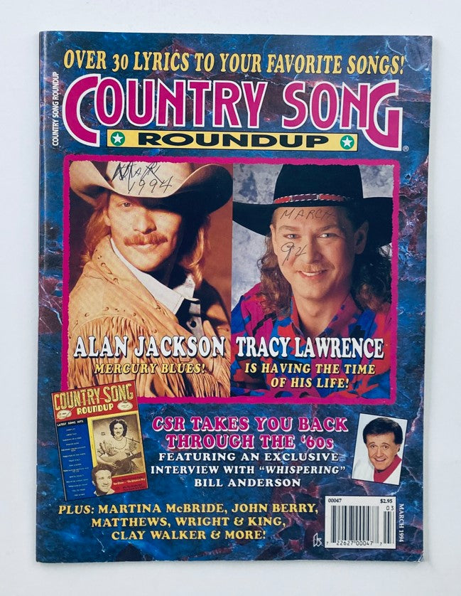 Country Song Roundup Magazine March 1994 Alan Jackson & Tracy Lawrence No Label