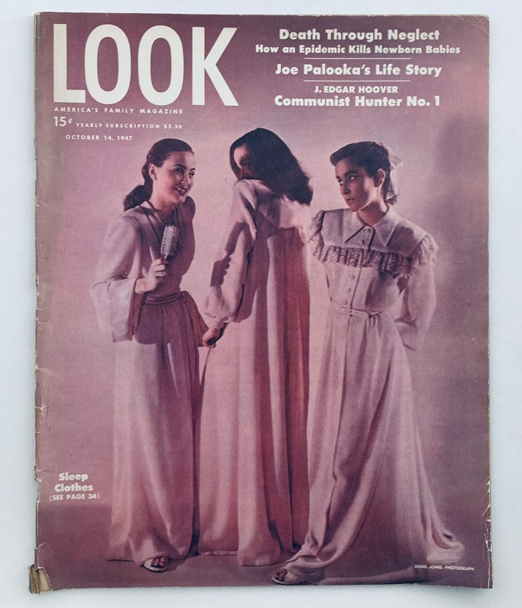 VTG Look Magazine October 14 1947 Joe Palooka's Life Story No Label