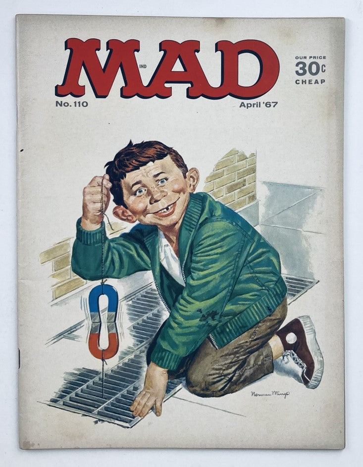 Mad Magazine April 1967 No. 110 Lighter Side of Camera Bugs 6.0 FN Fine No Label