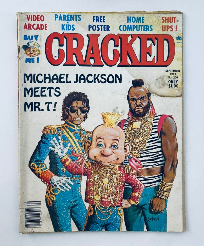 VTG Cracked Magazine September 1984 No. 206 Michael Jackson 2.0 GD Good No Label