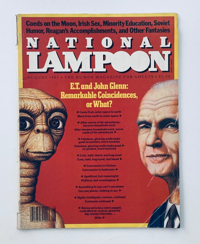 VTG National Lampoon Magazine August 1983 E.T. and John Glenn No Label