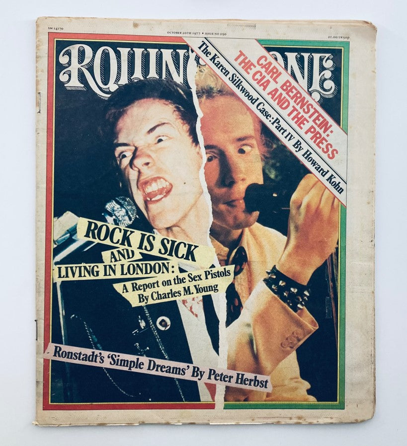 VTG Rolling Stone Magazine October 20 1977 No. 250 The Sex Pistols No Label