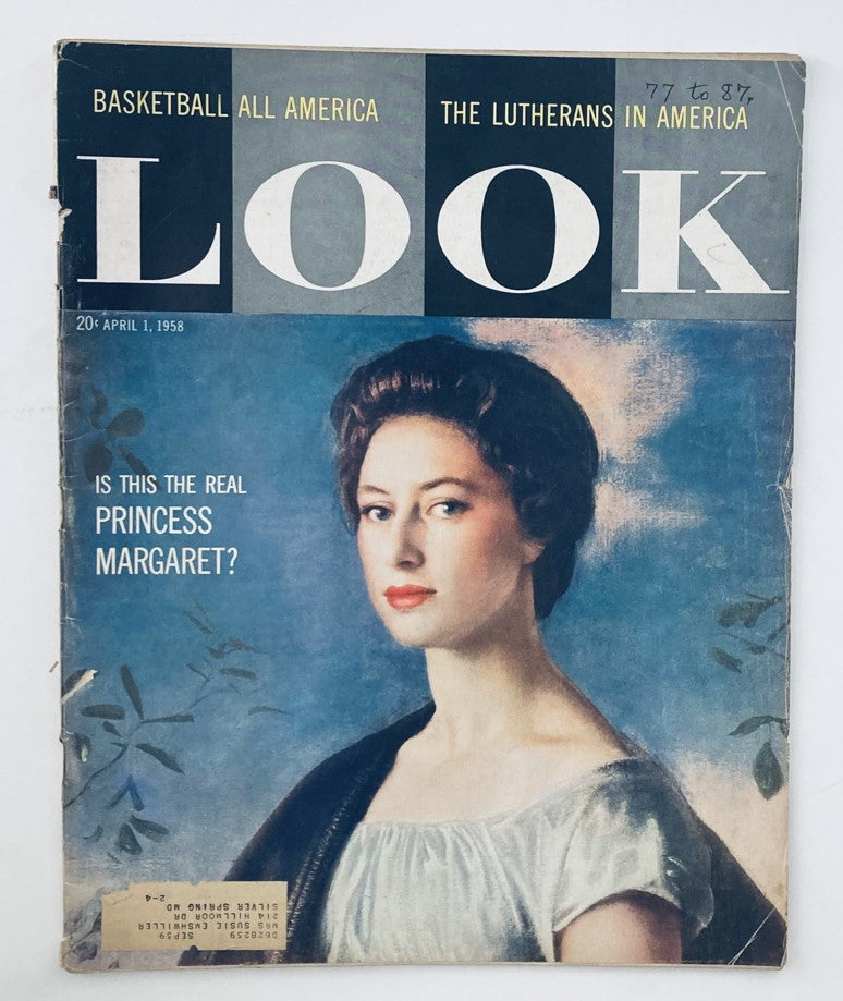 VTG Look Magazine April 1 1958 Vol 22 No. 7 Portrait of Princess Margaret