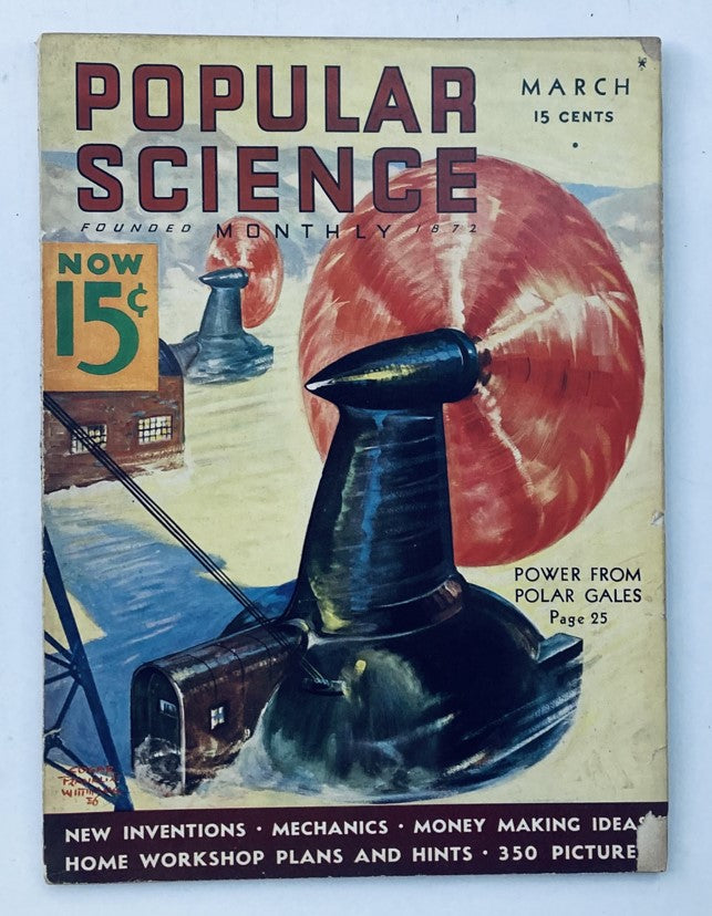 VTG Popular Science Magazine March 1936 Power from Polar Gales No Label