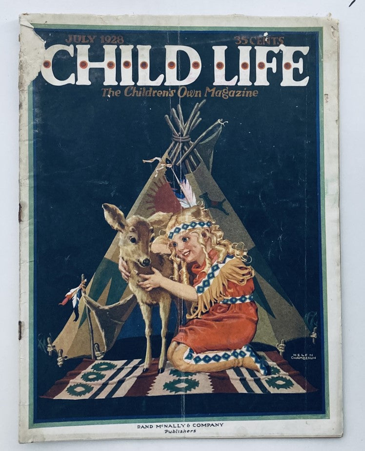 VTG Child Life Magazine July 1928 Vol 7 No. 7 The Magic Poppers No Label